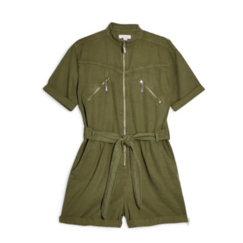 Top Shop Utility Denim Romper Size 4